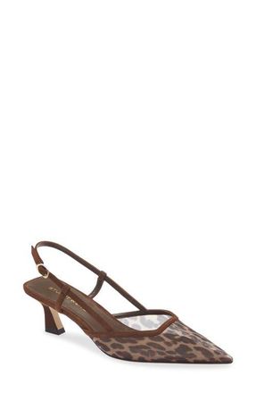 Stuart Weitzman Vinnie 50 Slingback Pump in Classic Cigar at Nordstrom, Size 10.5