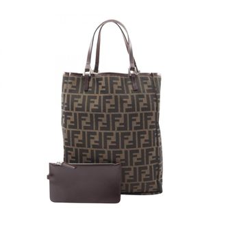 Fendi Brown Canvas Leather Handbag Tote Bag (Pre-Owned)