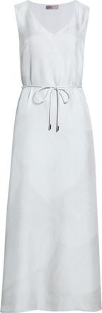 Herno Petal Print Silk Dress in Grigio Perla at Nordstrom, Size 46