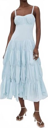 Ulla Johnson Emmalina Sleeveless Midi Dress In Adriatic