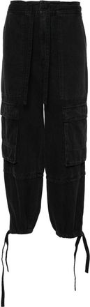 Isabel Marant Ivy tapered cargo jeans - women - Cotton - 34 - Black
