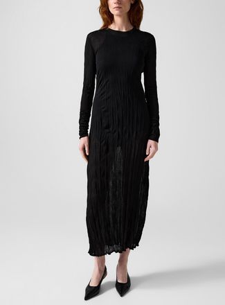 Toteme Tote Bagme - Womens Long-sleeve crinkled-knit maxi dress