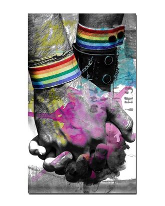 Ready2HangArt Ready2hangart Hold Hands Wrapped Canvas Wall Art By Tristan Scott