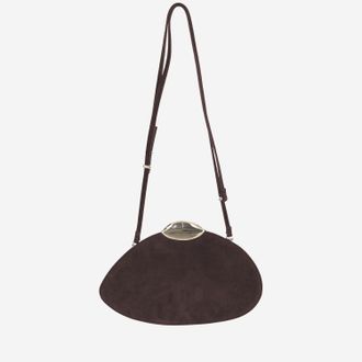 Benedetta Bruzziches Womens Belle De Jour Suede Leather Bag Brown Shoulder