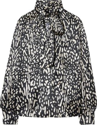 Nili Lotan Blusa Janese in seta - Nero