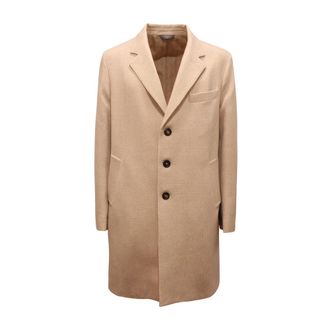Circolo 1901 Glen Check Patroon Jas - Heren - Mantel - Beige - XL - Jassen