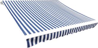 vidaXL Toldo De Lona Azul Y Blanco 4x3 M (sin Estructura) Vidaxl