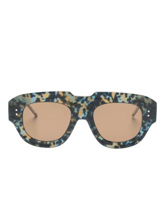 Thom Browne geometric sunglasses - unisex - Acetate - 50 - Blue