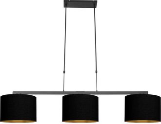Steinhauer L&aacute;mpara Colgante - Stang - Negro - Lino Metal - Gran - Steinhauer