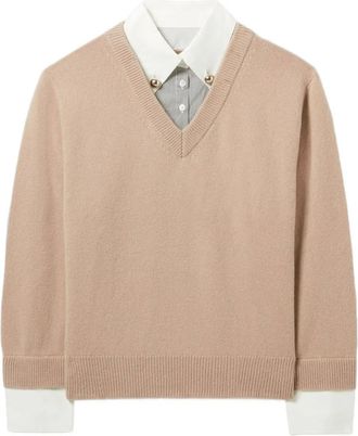 Claudie Pierlot Maglione in lana con scollo a V - Toni neutri