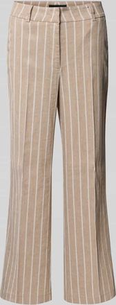 Cambio Cambio Verk&uuml;rzte Stoffhose aus Leinen-Mix mit Baumwoll-Anteil Modell CALIFORNIA in Sand, Gr&ouml;&szlig;e 44