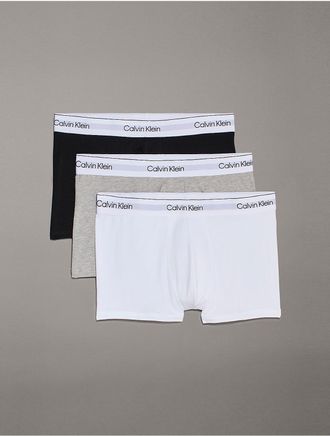 Calvin Klein Mens Icon Cotton Stretch 3-Pack Trunk - Multi/Multi Packs - XL