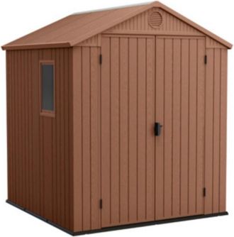 Keter Caseta Cobertizo Resina Jardin Darwin 6x6 Marron Keter
