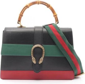 Gucci Pre-owned Vintage Leren Handtas - Dames - Vintage Handtas - Veelkleurig - ONE Size - Leer - Vintage