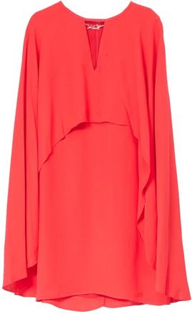 Karl Lagerfeld Korte Feest Cape Jurk - Dames - Korte kleedjes - Rood - S - Kleedjes