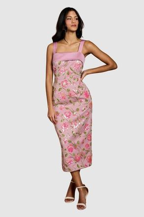 Coast Petite Sequin Floral Pencil Dress in Light Pink at Nordstrom, Size 10P