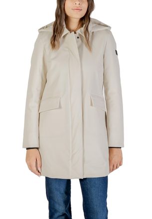Peuterey Womens Hooded Long Sleeve Coat - Nude - Size EU 44 (Womens)