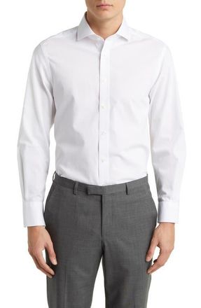 CHARLES TYRWHITT Non-Iron Poplin Cutaway Slim Fit Shirt Single Cuff in White at Nordstrom, Size 16 X 36