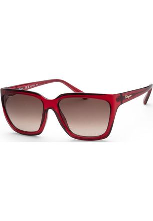 Ferragamo Womens SF1018S-655 SF1018S 59 655 Fashion Sunglasses - Red - One Size