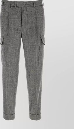 Pantaloni Torino embroidered wool blend trousers