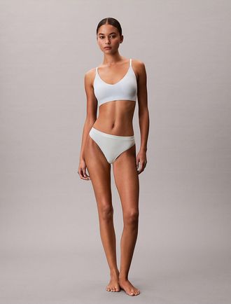 Calvin Klein Womens Bonded Flex Thong - Light/Pastel Green - L