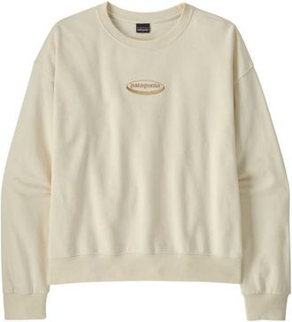 Patagonia 95 Oval Logo Daily Crew Pullover f&uuml;r Damen | beige