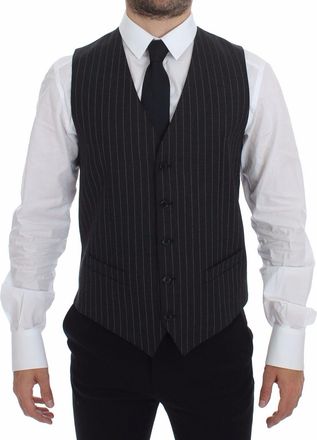 Dolce & Gabbana Narrow Stripe Vest Formele Stijl