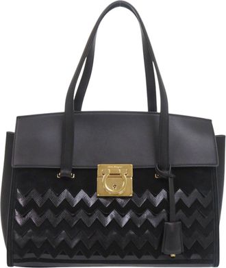 Ferragamo Gancini Leather Handbag (Pre-Owned)