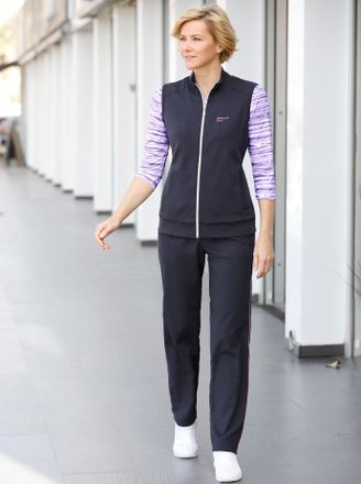 Catamaran Trainingshose CATAMARAN, Damen, Gr. 19, Kurzgr&ouml;ssen, bunt (marine, flieder), 100% Polyester, gemustert, mehrfarbig, unifarben, lang, Hosen Trainingsho