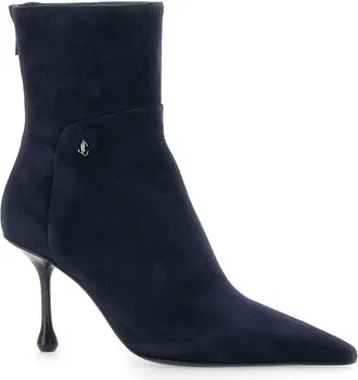 Jimmy Choo London Womens Boots Cycas Ab 80 Suede Blue Lamb Leather