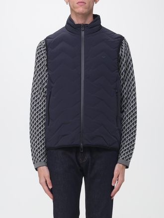 Emporio Armani Quilted Nylon Padded Gilet with High Collar and Zip Closure