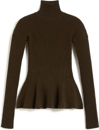Max Mara Bolsena Peplum Turtleneck