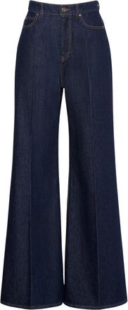 Max Mara Wkdsport Palazzo Jeans - Dames - Loose Fit Jeans - Blauw - S - Katoen - Jeans