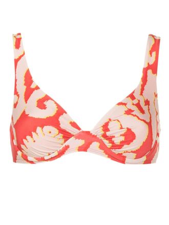Lenny Niemeyer Top bikini con stampa grafica - Rosso
