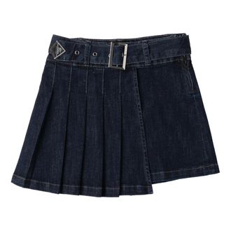 Roy Rogers Denim Skirts, female, Blue, Size: XL Gonna Denim