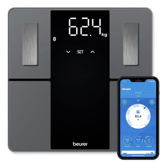 Beurer Bf 500 Super Black Edition Plaza Negro, Gris B&aacute;scula Personal Electr&oacute;nica