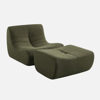 Sweeek Sill&oacute;n De Borreguito Texturizada Con Reposapi&eacute;s