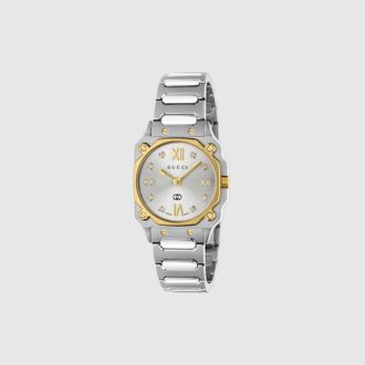 Gucci G-Flat Watch, 24mm, Steel, Steel