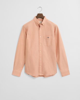 GANT Men Regular Fit Classic Oxford Shirt (M) ORANGE BRONZE