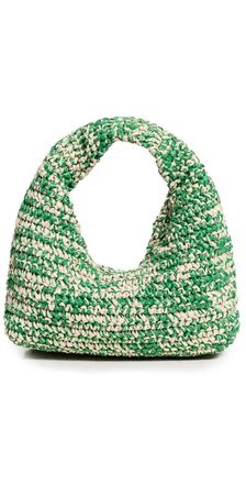 Maria La Rosa Womens Nana Melange Clutch Bag In Green