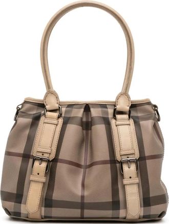 Burberry Pre-owned Handbags, female, Brown, Size: ONE SIZE Pre-owned Carryall Bag