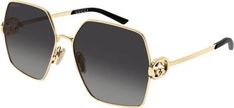 Gucci Butterfly-frame Sunglasses - Gold - One Size
