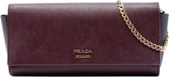 Prada Pre-owned Vintage Crossbody Bag - Dames - Vintage Clutch - Rood - ONE Size - Leer - Vintage