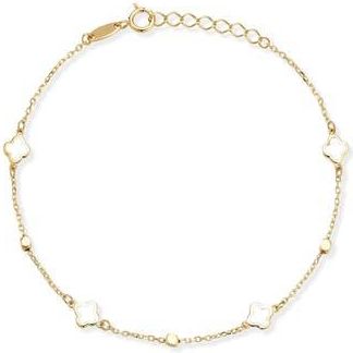 Ember Fine Jewelry Clover Charm Bracelet in Gold at Nordstrom Rack