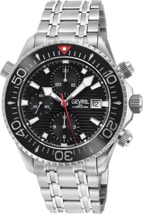 Gevril Group Hudson Yards Chronograph Automatic Black Dial Mens Watch 48810B