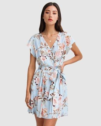 Belle & Bloom Im The Star Wrap Dress in Blue at Nordstrom, Size X-Small Au