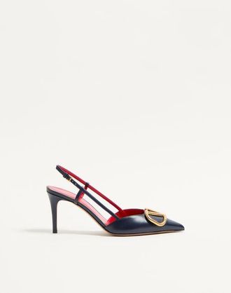 Valentino Garavani Vlogo Signature Calfskin Slingback Pump 80Mm Wo