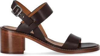 Guglielmo Rotta Gima Ranch Sandal - Dames - Sandalen met hakken - Bruin - 36 EU - Leer - Schoenen