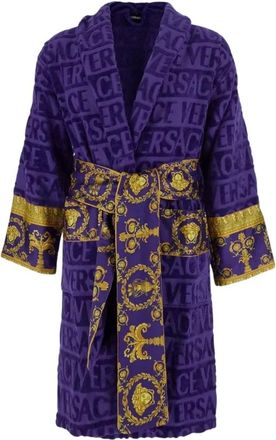 Versace I Love Baroque Bathrobe - male - Versace - Robes - Purple - XL - Nightwear & Lounge