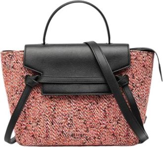 Celine Pre-owned The Belt Satchel - Dames - Vintage Handtas - Roze - ONE Size - Leer - Vintage